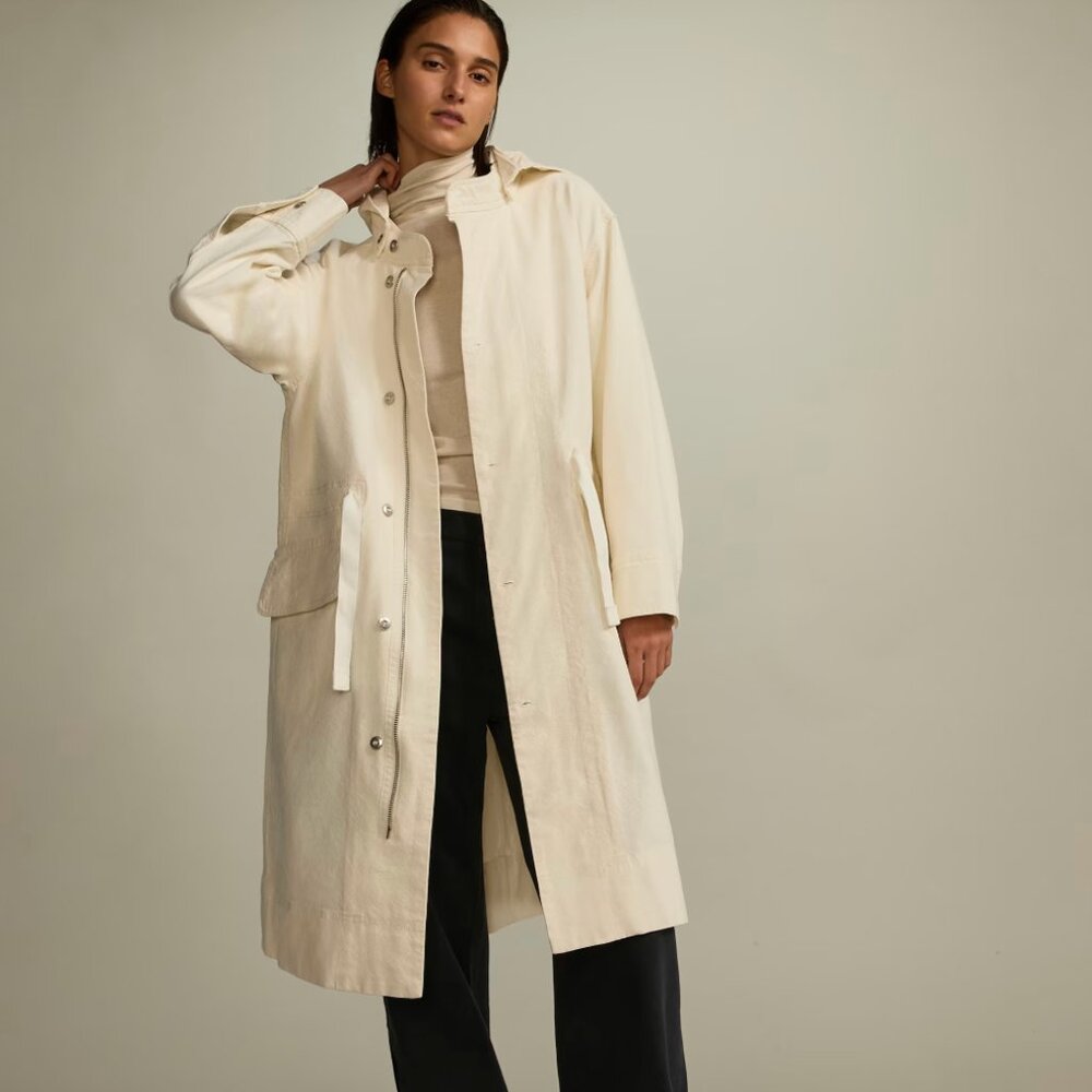 NWT The Canvas Organic Cotton Parka Bone, size small